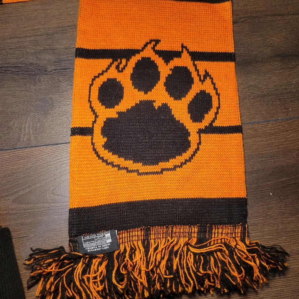 NWT‎ Greenville Panthers Kids Scarf and Beanie Set - Orange and Black